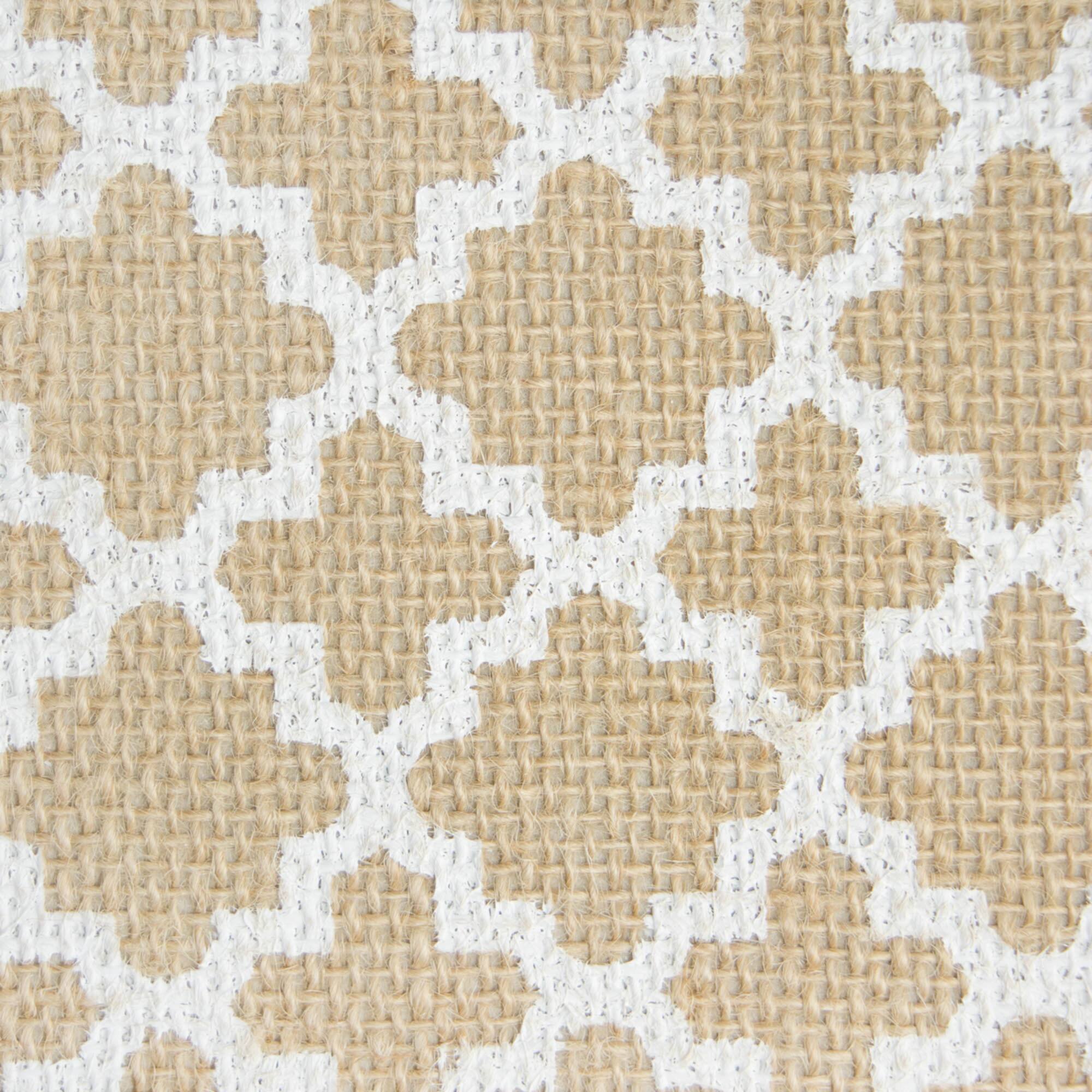 DII® 12" White Lattice Rectangle Burlap Bin